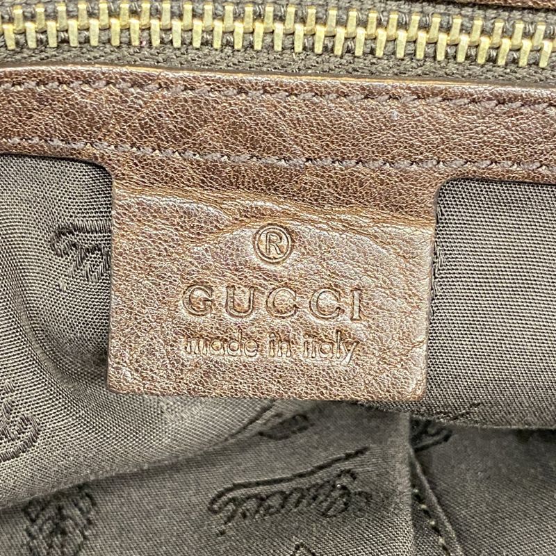 Gucci Tote Bag GG Canvas 247237 Canvas Brown Gold Hardware