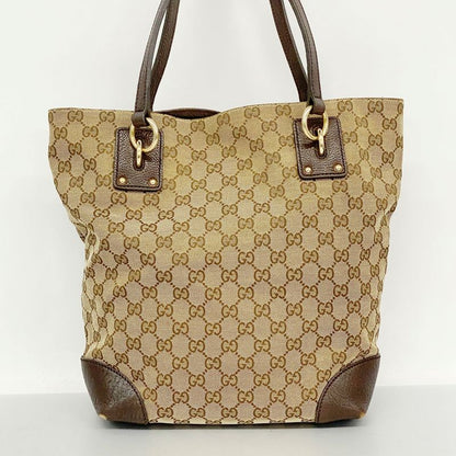 Gucci Tote Bag GG Canvas 247237 Canvas Brown Gold Hardware