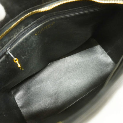 Chanel Tote Bag Revival Tote Lambskin Black Gold Hardware Women's