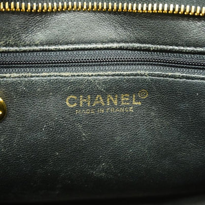 Chanel Tote Bag Revival Tote Lambskin Black Gold Hardware Women's