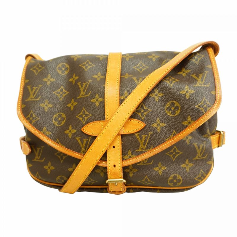 Louis Vuitton Shoulder Bag Monogram Saumur 30 M42256 Brown Ladies
