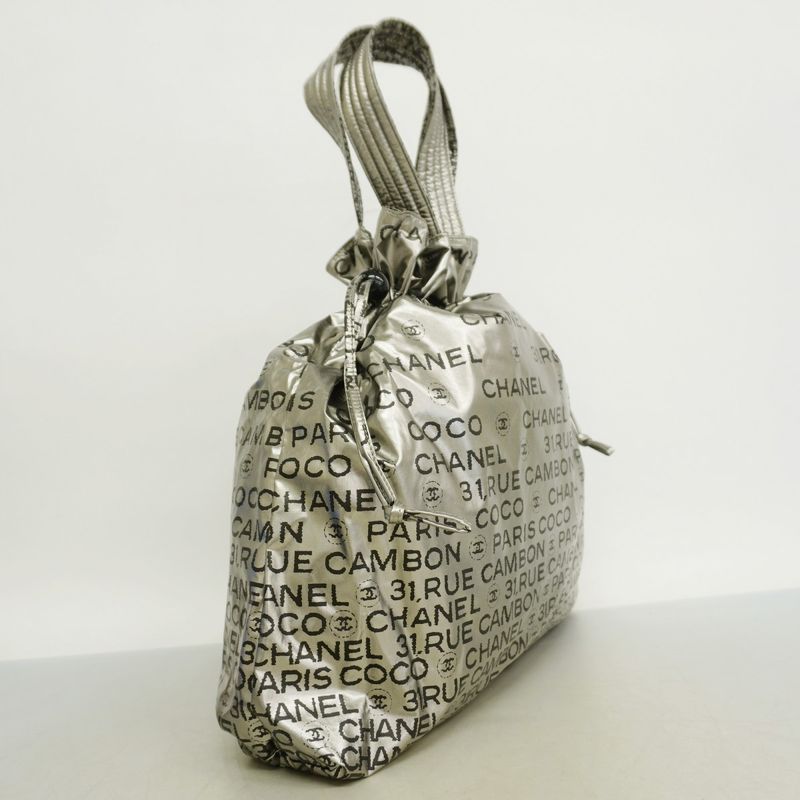 Chanel Tote Bag Unlimited Nylon Gray Silver Hardware Women's