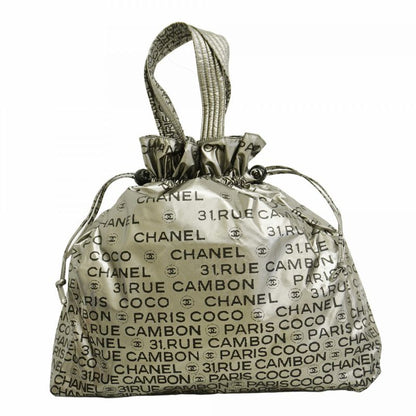 Chanel Tote Bag Unlimited Nylon Gray Silver Hardware Women's