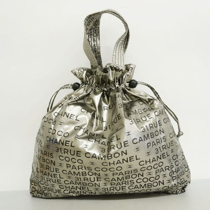 Chanel Tote Bag Unlimited Nylon Gray Silver Hardware Women's