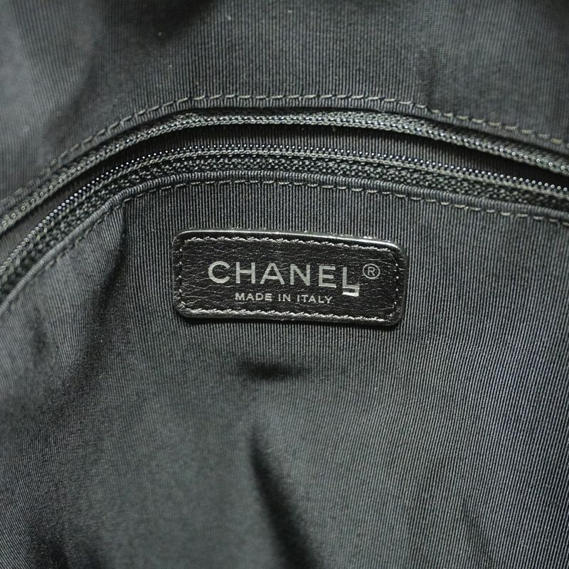 Chanel Tote Bag Unlimited Nylon Gray Silver Hardware Women's