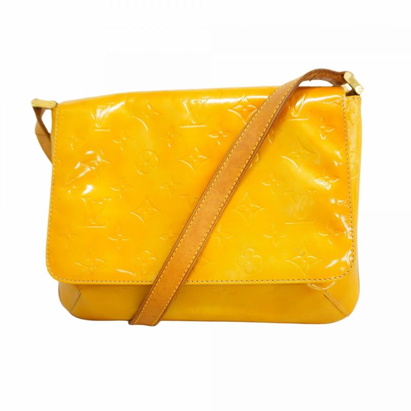 Louis Vuitton Shoulder Bag Vernis Thompson Street M91008 Beige Women's