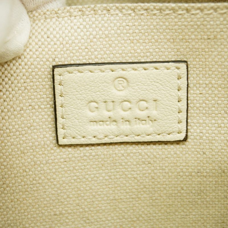 Gucci Shoulder Bag Blondi 742360 Leather White Gold Hardware Women