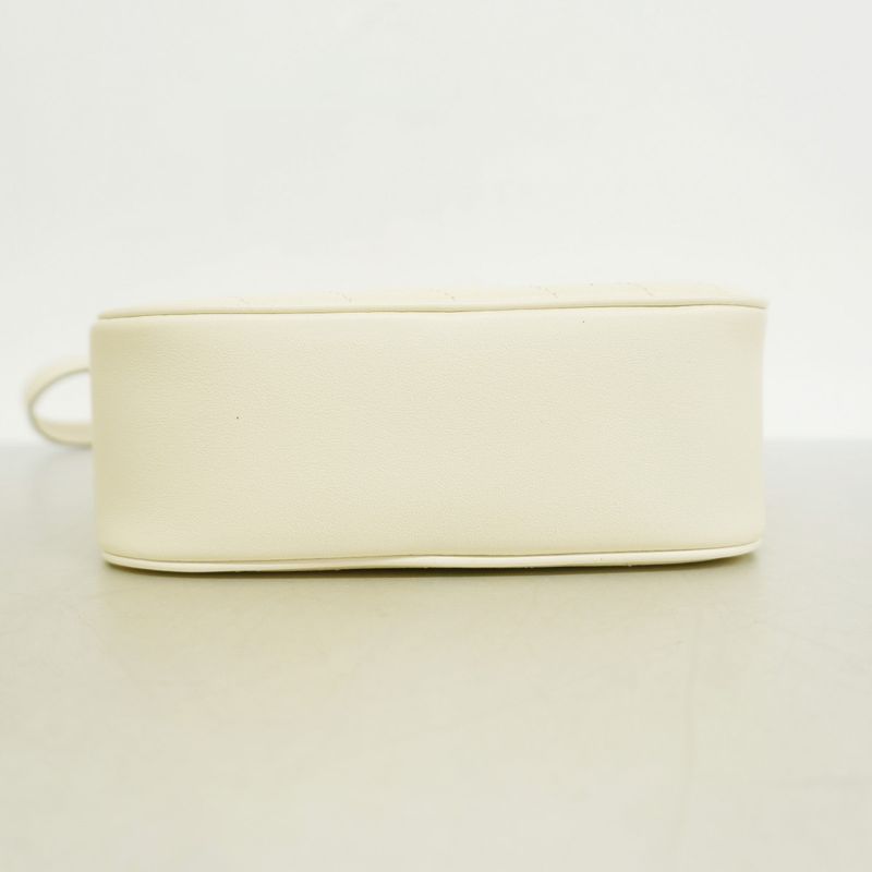 Gucci Shoulder Bag Blondi 742360 Leather White Gold Hardware Women