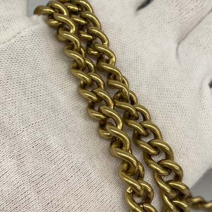 Gucci Shoulder Wallet Ggmarmont 401232 Leather Black Gold Hardware Women