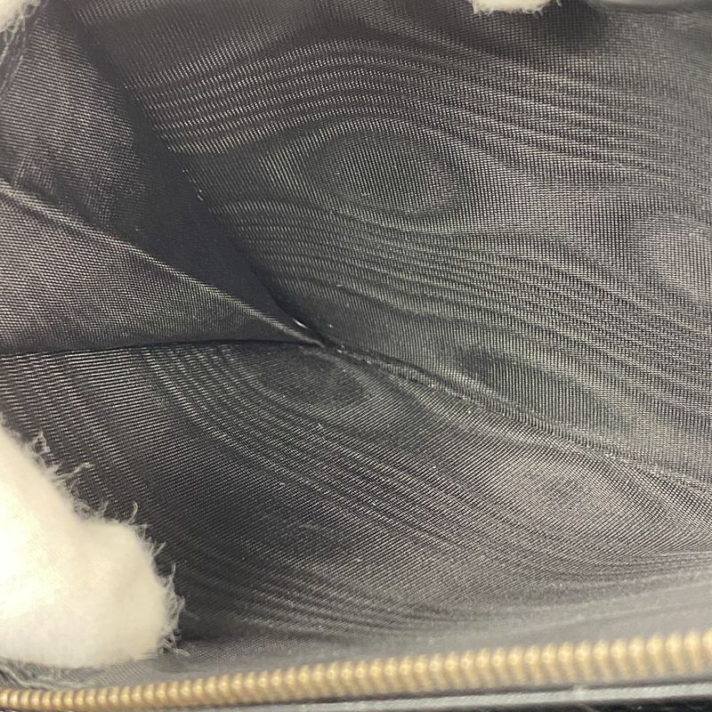 Gucci Shoulder Wallet Ggmarmont 401232 Leather Black Gold Hardware Women