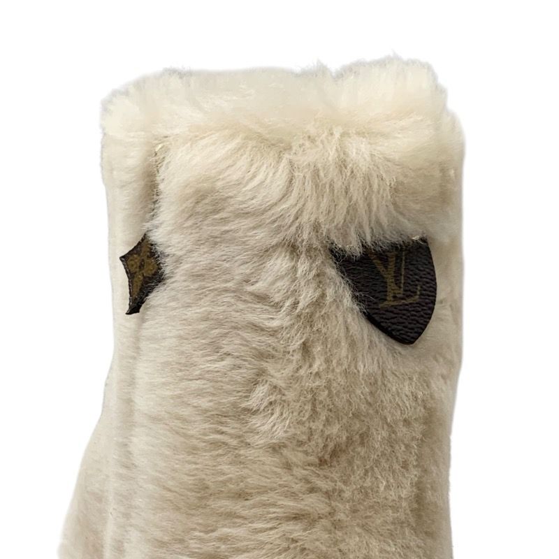 Louis Vuitton Silhouette Line Monogram Boots Short Boots Shoes Fur Leather