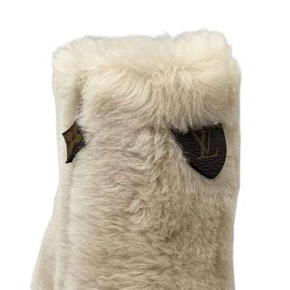 Louis Vuitton Silhouette Line Monogram Boots Short Boots Shoes Fur Leather