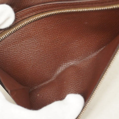 Hermes Long Wallet Bearn Vaux Epson Havana Silver Hardware □H Engraved Ladies