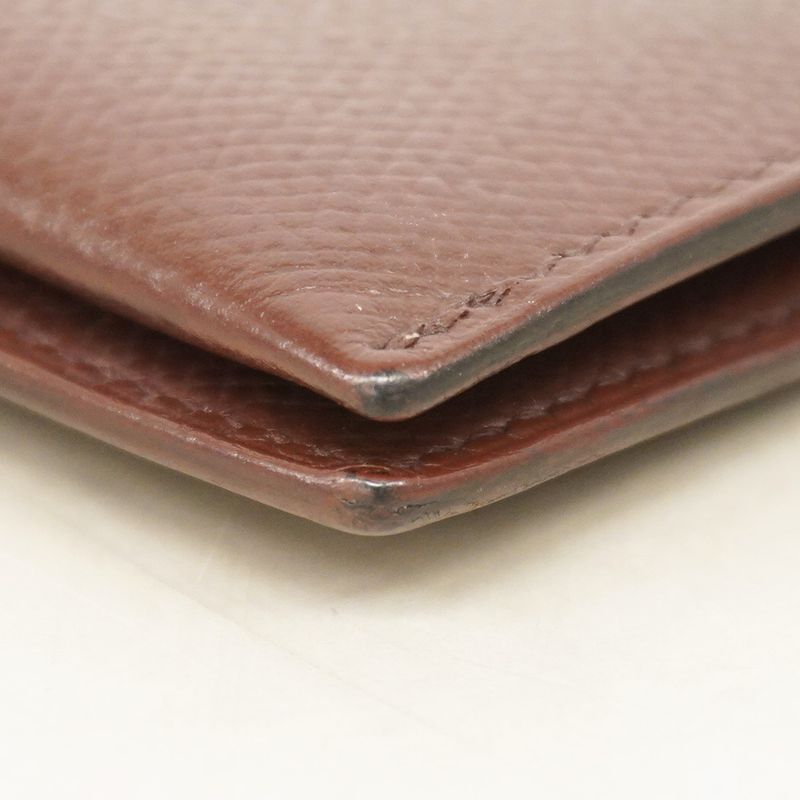 Hermes Long Wallet Bearn Vaux Epson Havana Silver Hardware □H Engraved Ladies