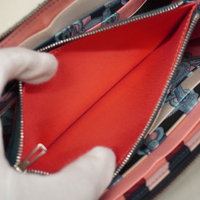 Hermes Long Wallet Azap Long Silk Inn Vaux Epson Blue Indigo Silver Hardware