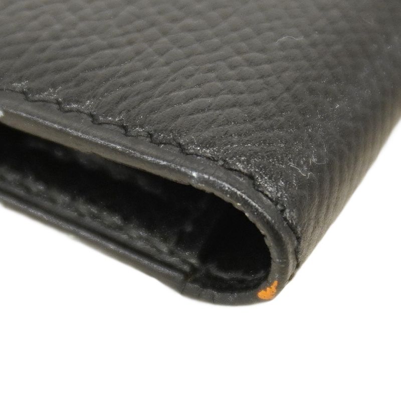 Hermes Long Wallet Bearn Classic Vaux Epson Black Gold Hardware 0Z Engraved