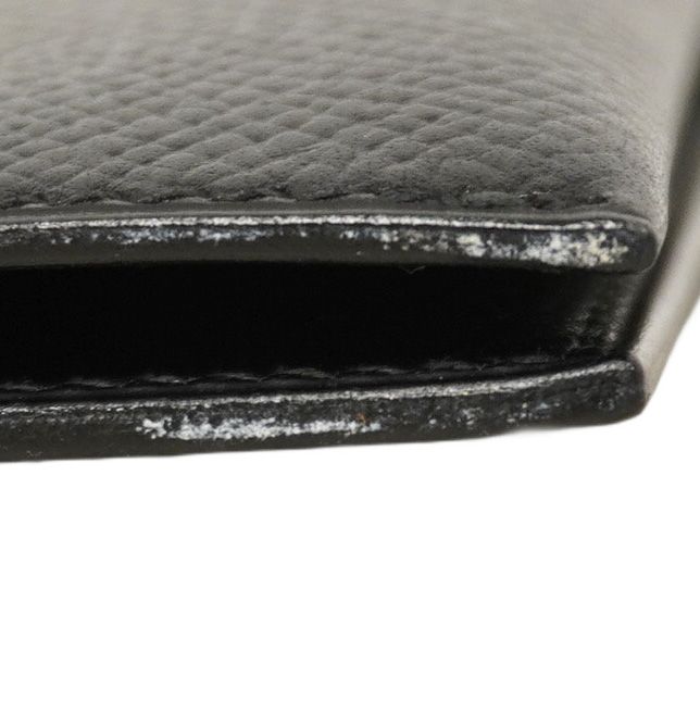 Hermes Long Wallet Bearn Classic Vaux Epson Black Gold Hardware 0Z Engraved