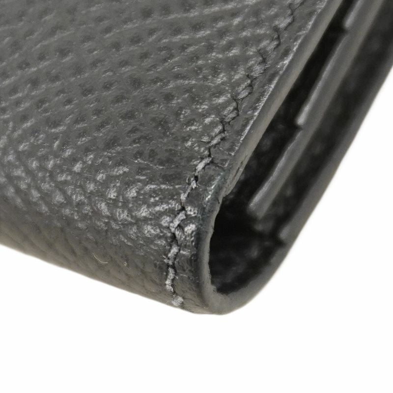 Hermes Long Wallet Bearn Souffle Vaux Epson Black Gold Hardware Engraved Z Men