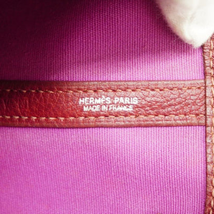Hermes Tote Garden Party PM Toile Officier Red Silver Hardware □J Engraved