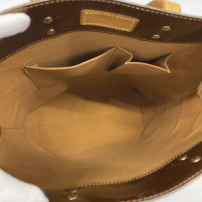 Louis Vuitton Tote Bag Vernis Reed MM M91143 Bronze Ladies