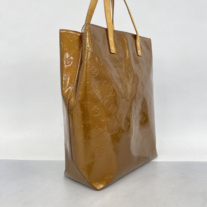 Louis Vuitton Tote Bag Vernis Reed MM M91143 Bronze Ladies