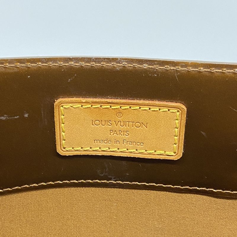 Louis Vuitton Tote Bag Vernis Reed MM M91143 Bronze Ladies