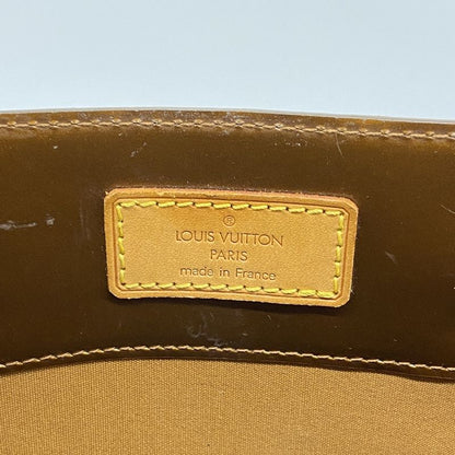 Louis Vuitton Tote Bag Vernis Reed MM M91143 Bronze Ladies