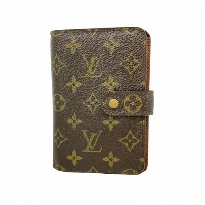 Louis Vuitton Wallet Monogram Porte Papier Zip M61207 Brown Ladies