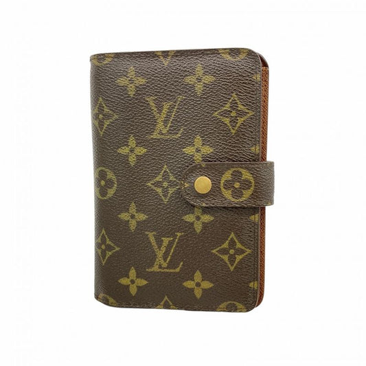 Louis Vuitton Wallet Monogram Porte Papier Zip M61207 Brown Ladies