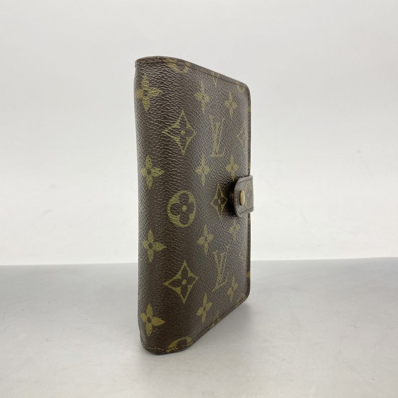 Louis Vuitton Wallet Monogram Porte Papier Zip M61207 Brown Ladies