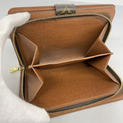 Louis Vuitton Wallet Monogram Porte Papier Zip M61207 Brown Ladies