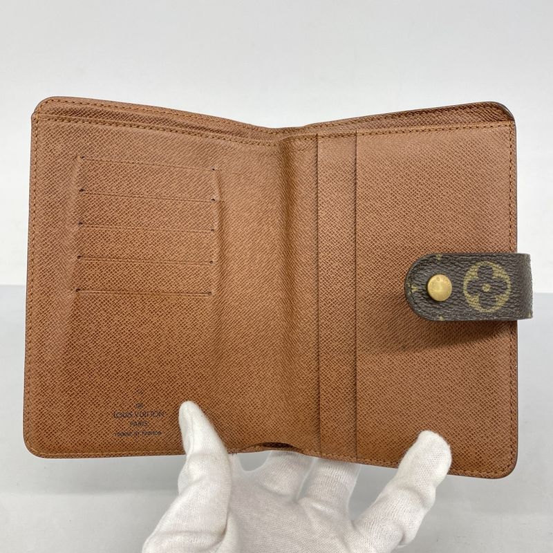 Louis Vuitton Wallet Monogram Porte Papier Zip M61207 Brown Ladies