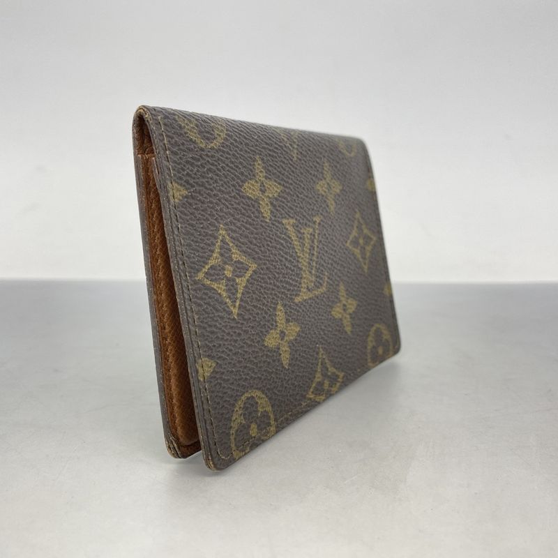 Louis Vuitton Card Case Monogram Porte 2 Carte Vertical M60533 Brown Men Women