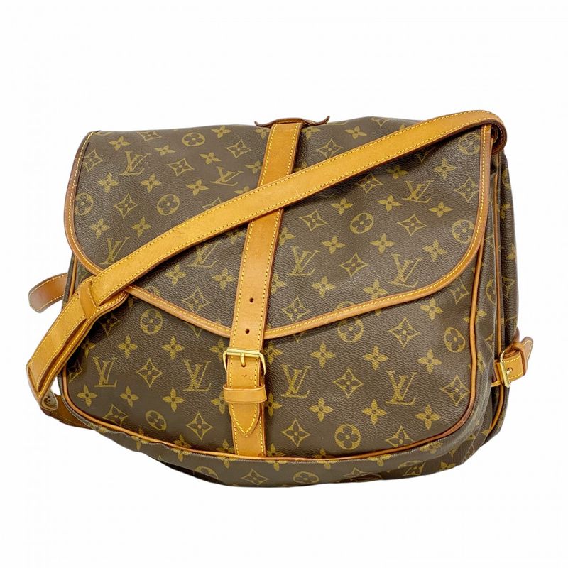 Louis Vuitton Shoulder Bag Monogram Saumur 35 M42254 Brown Ladies
