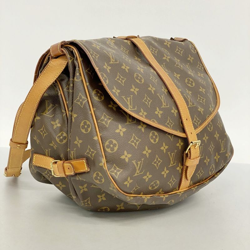 Louis Vuitton Shoulder Bag Monogram Saumur 35 M42254 Brown Ladies