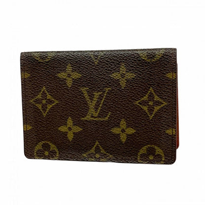 Louis Vuitton Card Case Monogram Porte 2 Carte Vertical M60533 Brown Men Women
