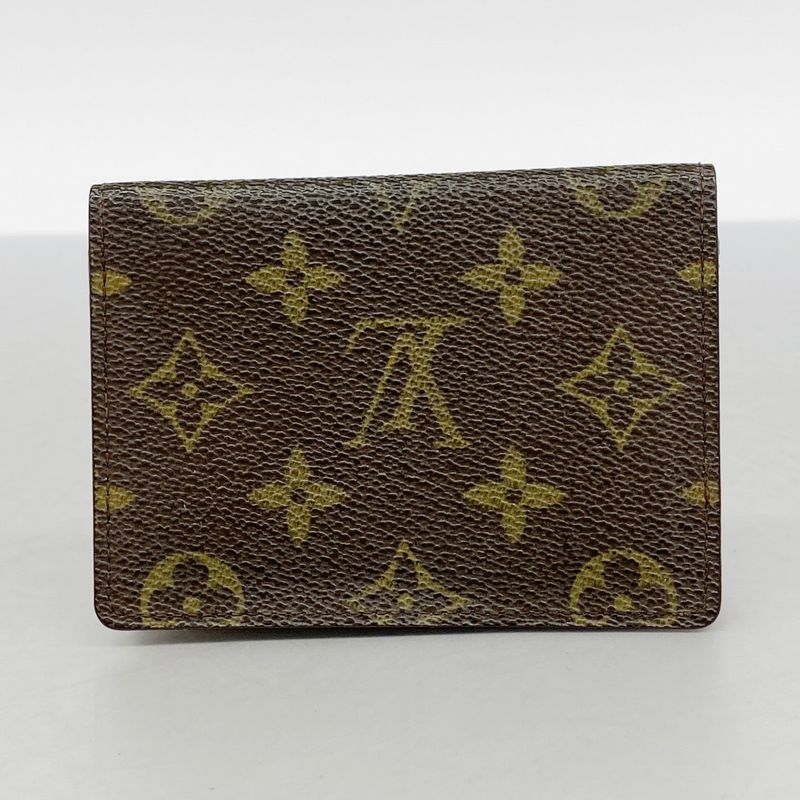 Louis Vuitton Card Case Monogram Porte 2 Carte Vertical M60533 Brown Men Women