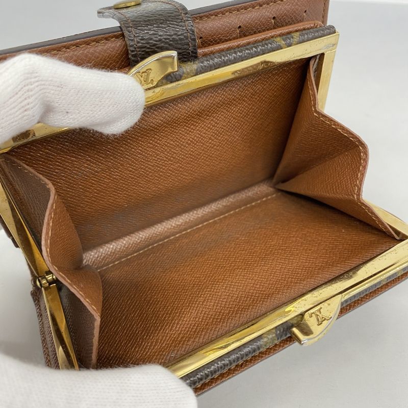 Louis Vuitton Wallet Monogram Porte Monnaie Viennois M61663 Brown Ladies