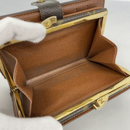 Louis Vuitton Wallet Monogram Porte Monnaie Viennois M61663 Brown Ladies