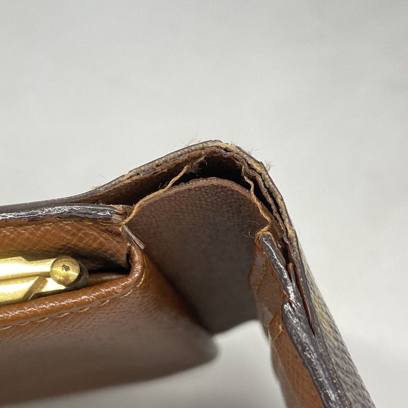 Louis Vuitton Wallet Monogram Porte Monnaie Viennois M61663 Brown Ladies