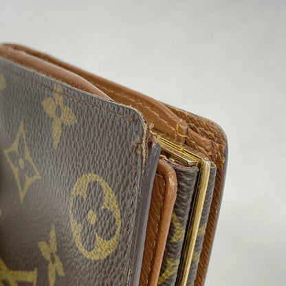 Louis Vuitton Wallet Monogram Porte Monnaie Viennois M61663 Brown Ladies