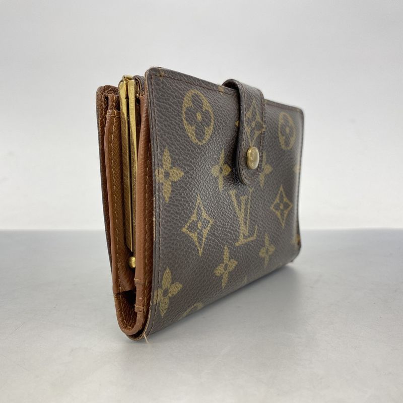 Louis Vuitton Wallet Monogram Porte Monnaie Viennois M61663 Brown Ladies