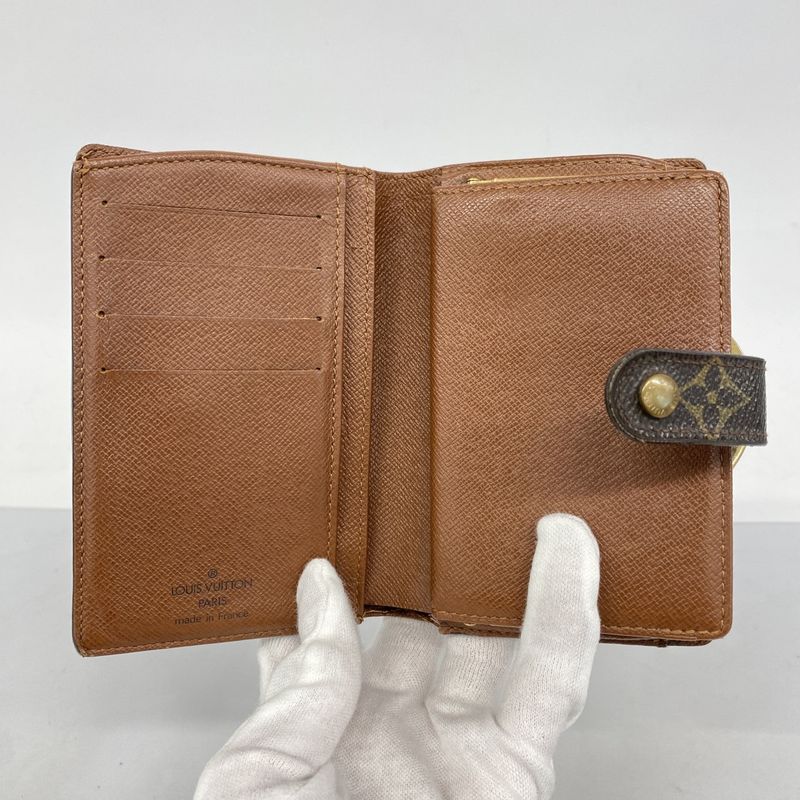 Louis Vuitton Wallet Monogram Porte Monnaie Viennois M61663 Brown Ladies