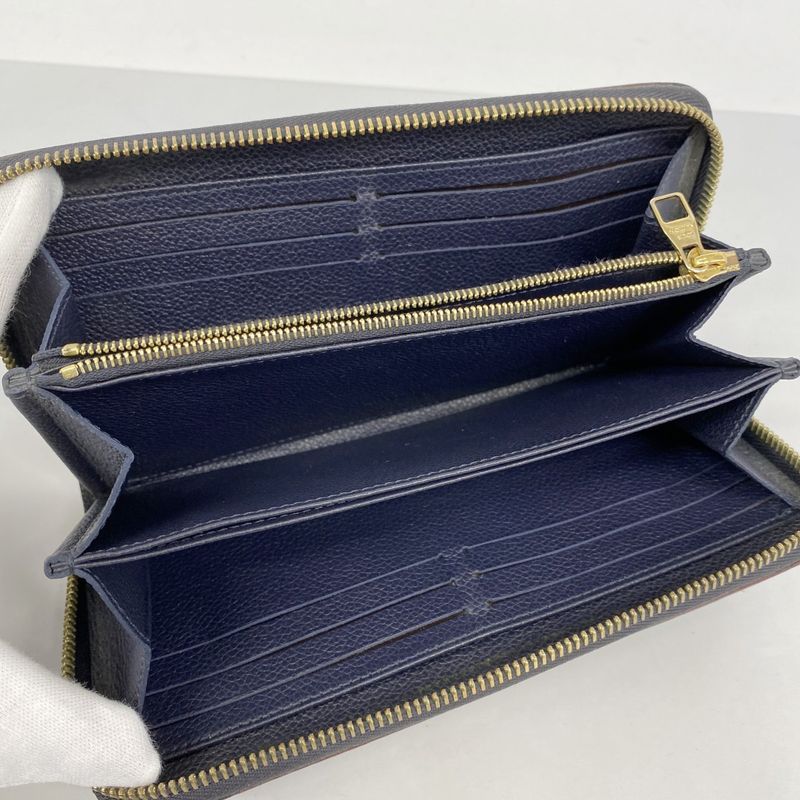 Louis Vuitton Long Wallet Monogram/empreinte Zippy Wallet M62121 Marine Rouge