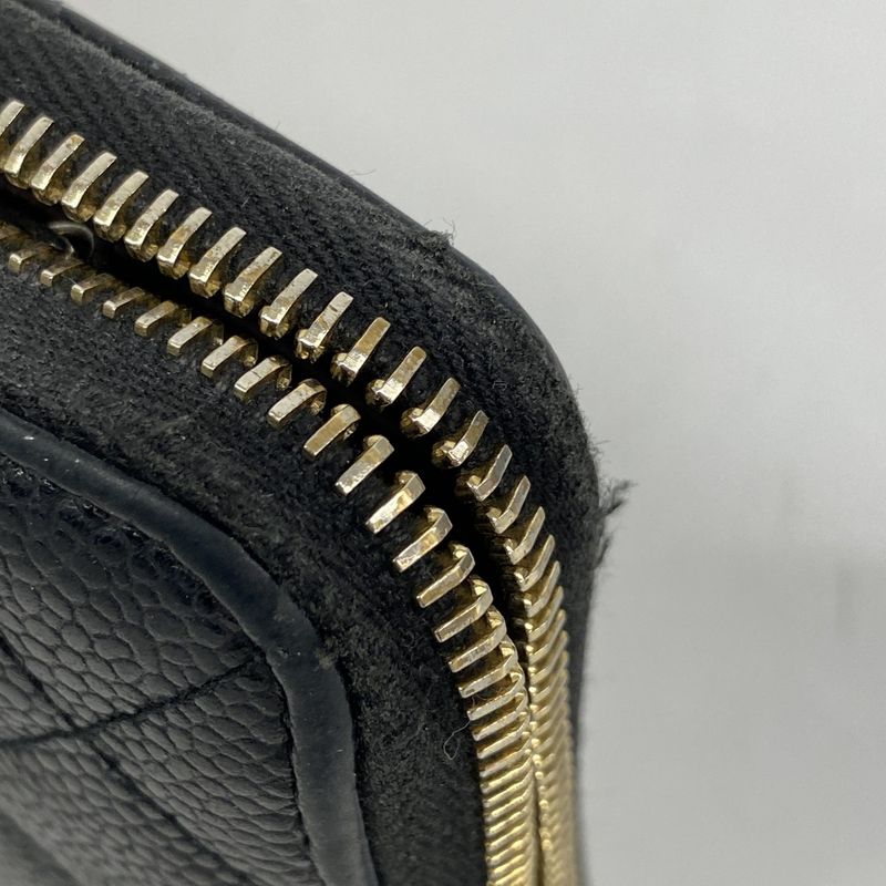Chanel Long Wallet Matelasse Caviar Skin Black Gold Hardware Women