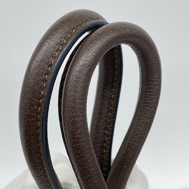 Hermes Tote Bag Garden Party PM Toile Ash Brown Beige Silver Hardware □P