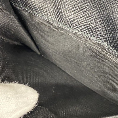 Prada Trifold Wallet Saffiano Leather Black Gold Hardware Women