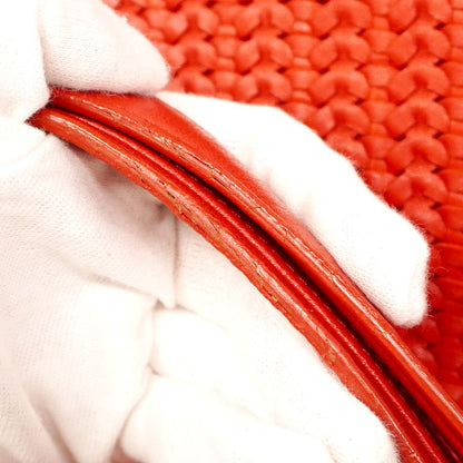 Christian Dior Tote Bag Leather Red Gold Hardware Women