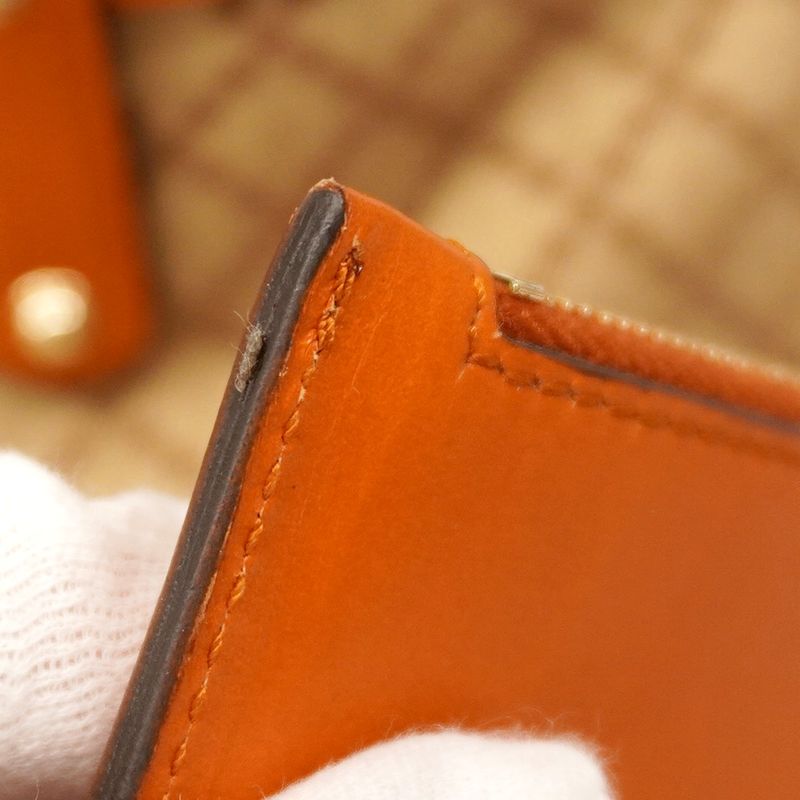 Gucci Tote Bag Diamante 269878 Canvas Beige Orange Chien Pan Gold Hardware