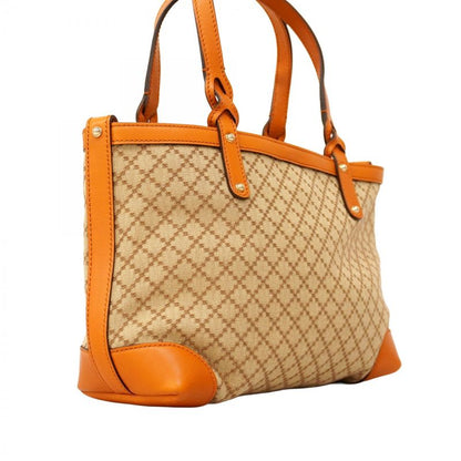 Gucci Tote Bag Diamante 269878 Canvas Beige Orange Chien Pan Gold Hardware
